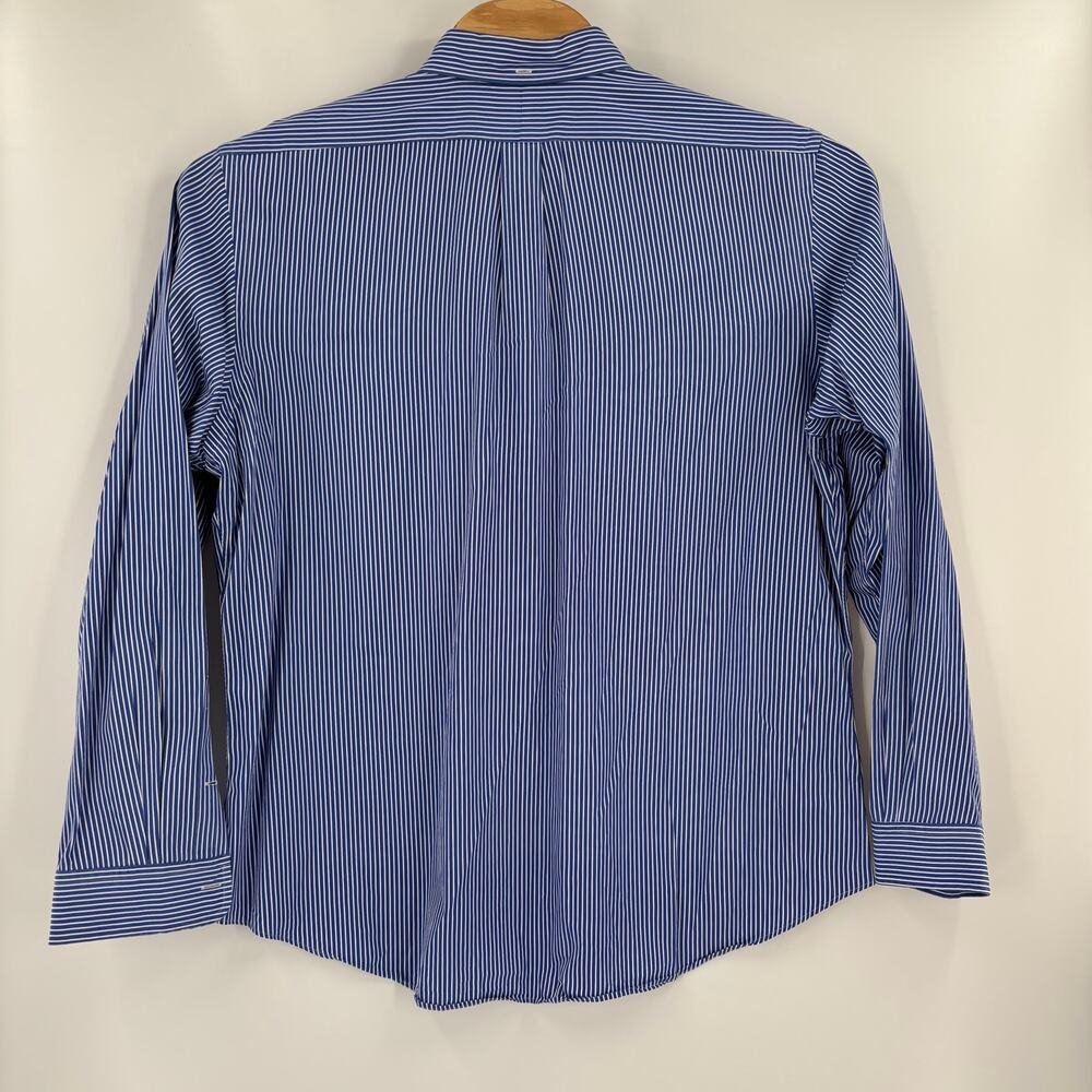 Ralph Lauren Mens 2XL Blue White Striped Long Sleeve Button Down Shirt - Picture 5 of 5